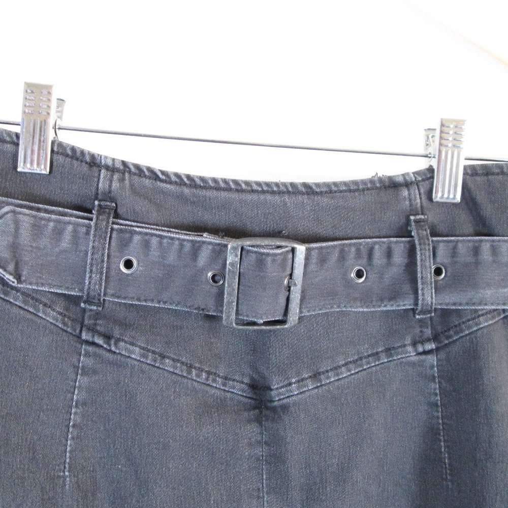 Free People Womens Black Mini Skirt w\ Belt Size 6 Pre-owned Good Condit… - Picture 3 of 8